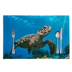Sea Turtle Underwater Print Placemat