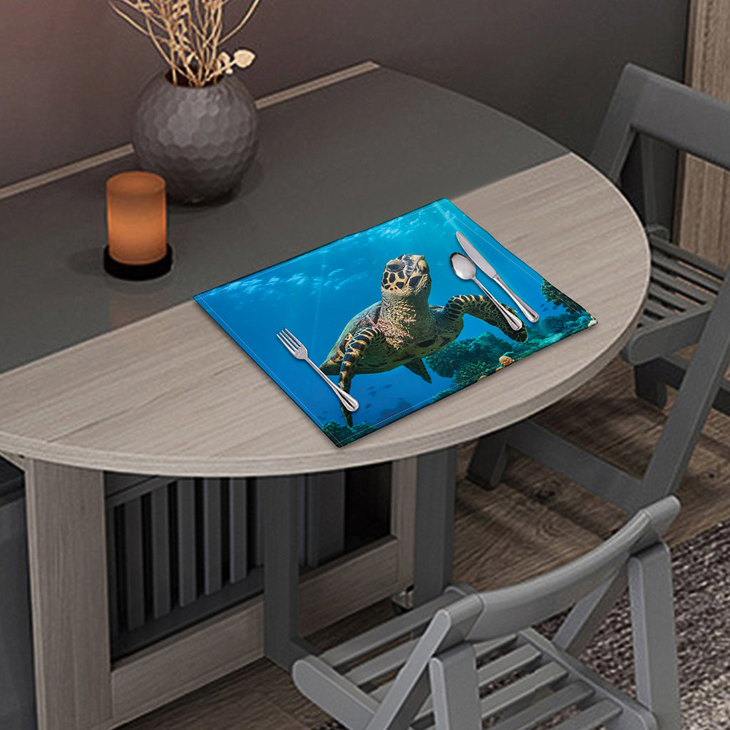 Sea Turtle Underwater Print Placemat