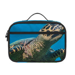 Sea Turtle Underwater Print Portable Lunch Bag