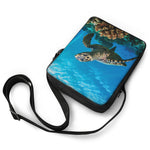 Sea Turtle Underwater Print Rectangular Crossbody Bag