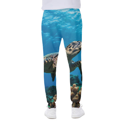 Sea Turtle Underwater Print Scuba Joggers