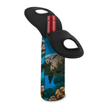 Sea Turtle Underwater Print Single Neoprene Wine Tote