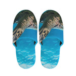 Sea Turtle Underwater Print Slippers