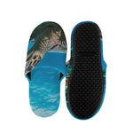 Sea Turtle Underwater Print Slippers