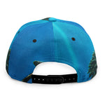 Sea Turtle Underwater Print Snapback Cap