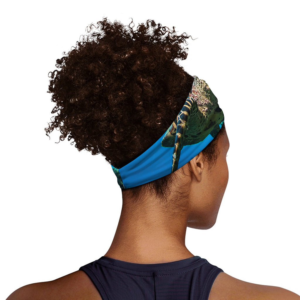 Sea Turtle Underwater Print Sports Headband