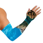 Sea Turtle Underwater Print Sun Protection Arm Sleeves