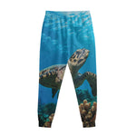 Sea Turtle Underwater Print Sweatpants