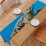 Sea Turtle Underwater Print Table Runner