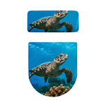 Sea Turtle Underwater Print Toilet Lid And Tank Cover Set