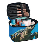 Sea Turtle Underwater Print Travel Makeup Bag