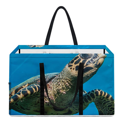 Sea Turtle Underwater Print Utility Tote Bag