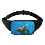 Sea Turtle Underwater Print Waist Bag