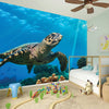 Sea Turtle Underwater Print Wall Sticker