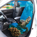 Sea Turtle Underwater Print Waterproof Car Seat Cover