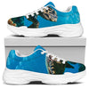 Sea Turtle Underwater Print White Chunky Shoes