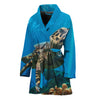 Sea Turtle Underwater Print Women's Bathrobe