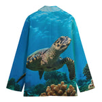 Sea Turtle Underwater Print Women's Blazer