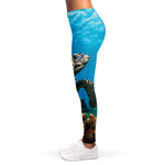 Sea Turtle Underwater Print Women's Leggings