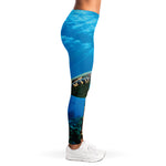 Sea Turtle Underwater Print Women's Leggings