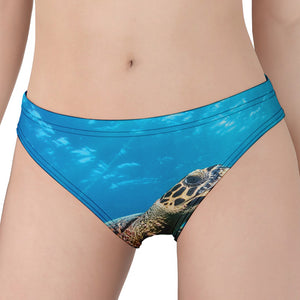 Sea Turtle Underwater Print Women's Panties