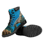 Sea Turtle Underwater Print Work Boots