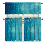 Sea Water Surface Print 3 Piece Kitchen Curtains