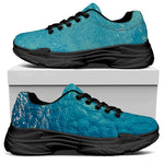 Sea Water Surface Print Black Chunky Shoes