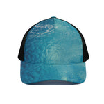 Sea Water Surface Print Black Mesh Trucker Cap