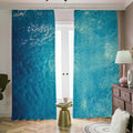 Sea Water Surface Print Dimout Pencil Pleat Curtains