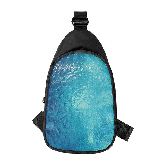 Sea Water Surface Print Chest Bag