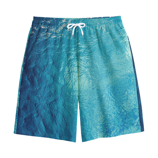 Sea Water Surface Print Cotton Shorts