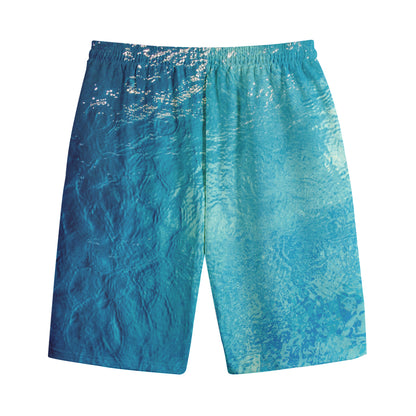 Sea Water Surface Print Cotton Shorts