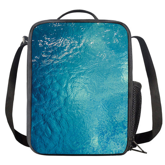 Sea Water Surface Print Crossbody Lunch Bag