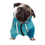 Sea Water Surface Print Dog Zip Up Hoodie