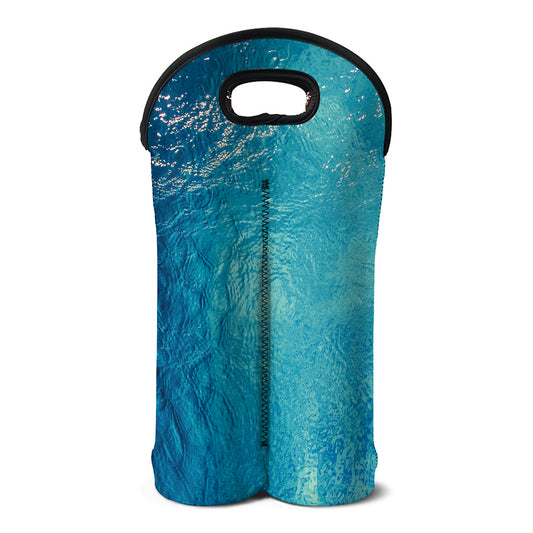 Sea Water Surface Print Double Neoprene Wine Tote