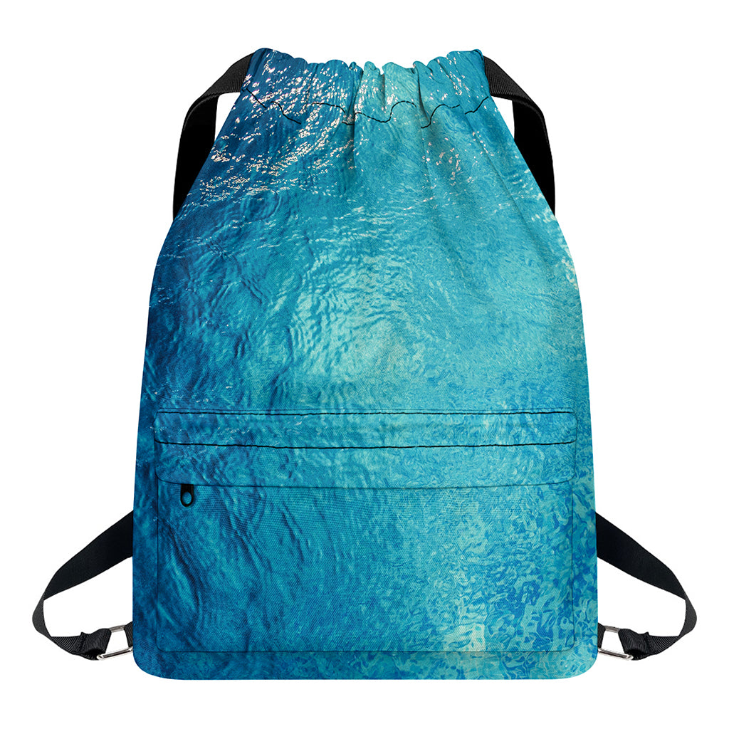 Sea Water Surface Print Drawstring Backpack