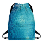 Sea Water Surface Print Drawstring Backpack