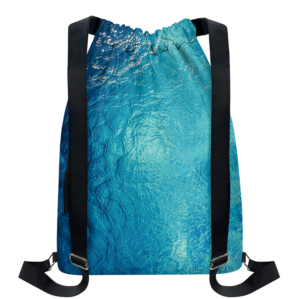Sea Water Surface Print Drawstring Backpack