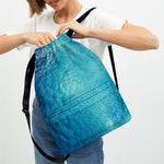 Sea Water Surface Print Drawstring Backpack