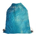 Sea Water Surface Print Drawstring Bag