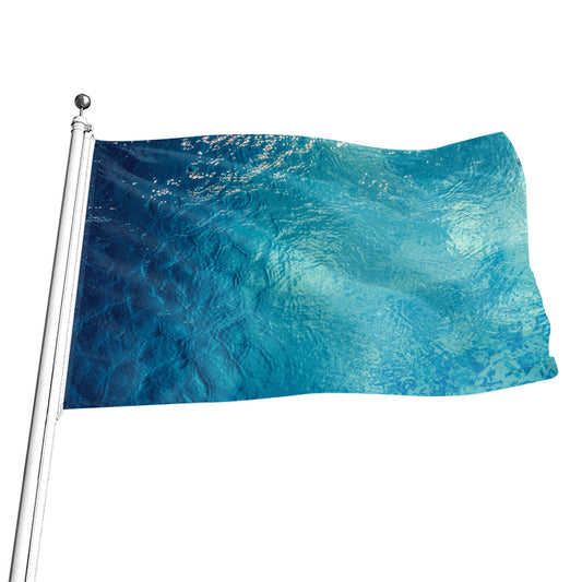 Sea Water Surface Print Flag