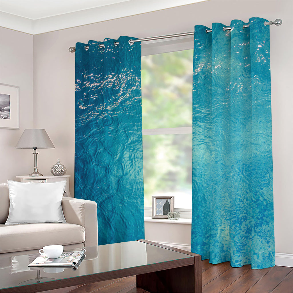 Sea Water Surface Print Grommet Curtains