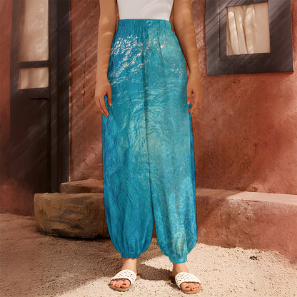 Sea Water Surface Print Harem Pants