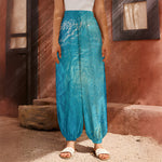 Sea Water Surface Print Harem Pants