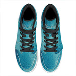 Sea Water Surface Print High Top Leather Sneakers