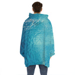 Sea Water Surface Print Hoodie Blanket