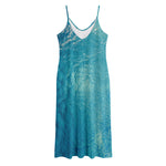 Sea Water Surface Print Jersey Midi Cami Dress