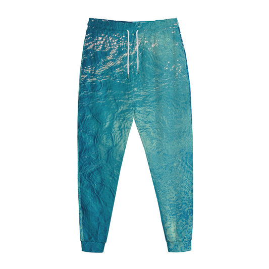 Sea Water Surface Print Jogger Pants