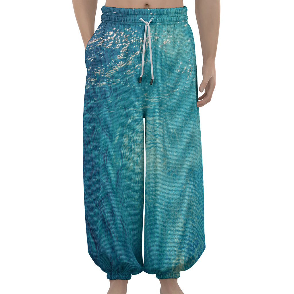 Sea Water Surface Print Lantern Pants